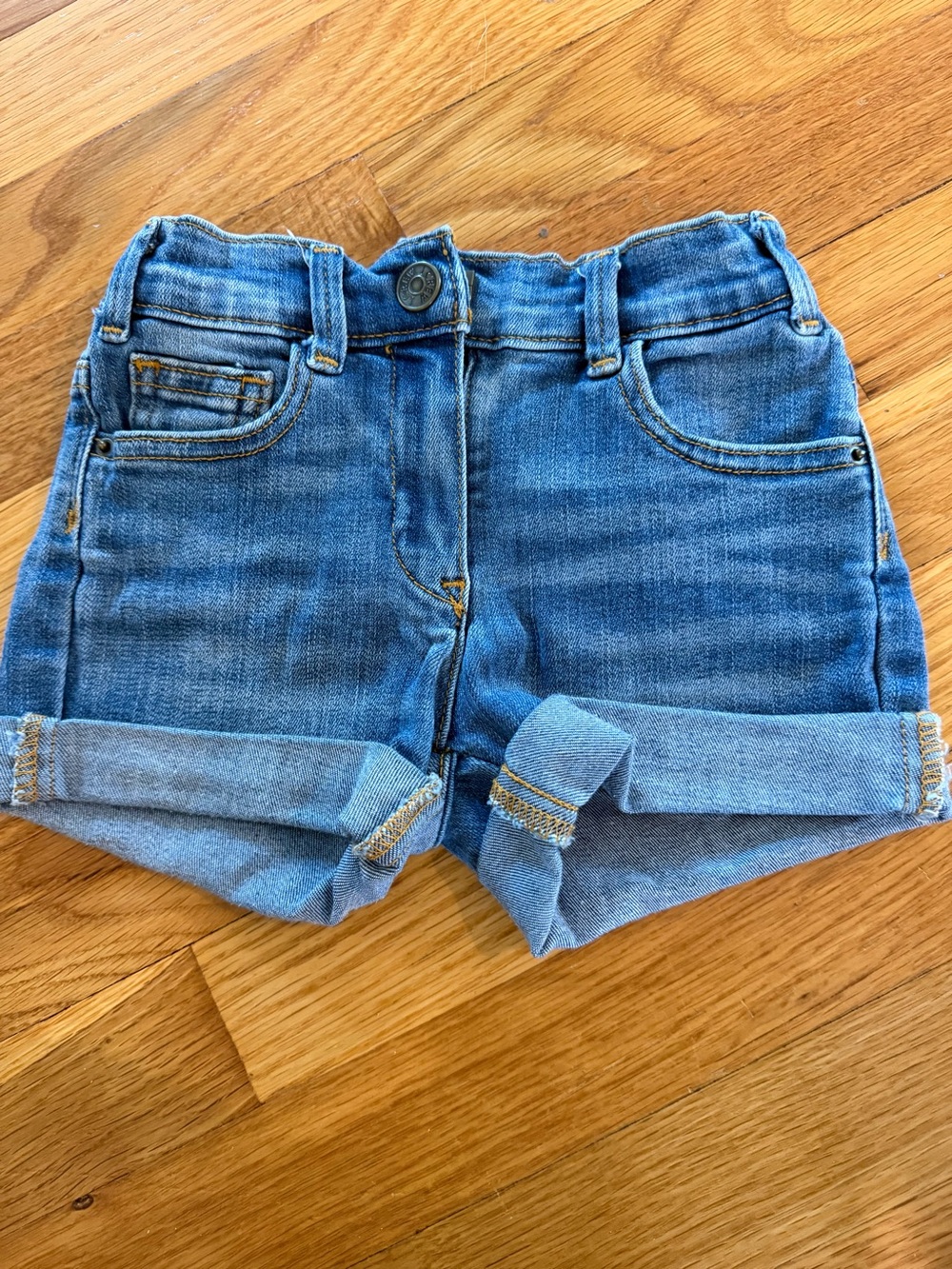 Crewcuts Blue Rolled-Cuff Denim Shorts